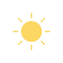 Poster - Weather, sun icon. Simple color vector elements of forecast icons for ui and ux, website or mobile application