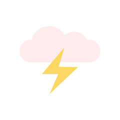 Poster - Cloud, lightning icon. Simple color vector elements of forecast icons for ui and ux, website or mobile application