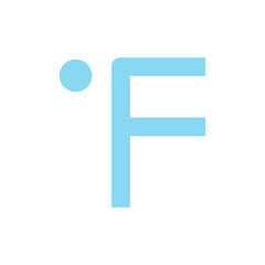 Aufkleber - Fahrenheit, thermometer icon. Simple color vector elements of forecast icons for ui and ux, website or mobile application