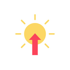 Poster - Sun, arrow, dawn icon. Simple color vector elements of forecast icons for ui and ux, website or mobile application