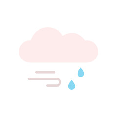 Poster - Cloud, rain, wind icon. Simple color vector elements of forecast icons for ui and ux, website or mobile application