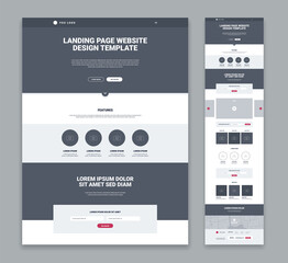 landing page design set