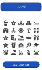 Sticker - sand icon set