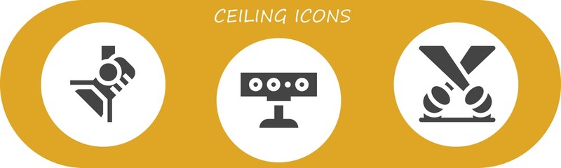 Poster - ceiling icon set