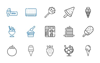 Sticker - strawberry icons set