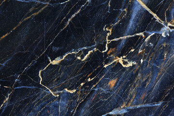 Wall Mural - Gold, yellow and white patterned natural of dark gray marble texture.