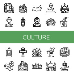 Canvas Print - Set of culture icons