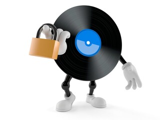 Poster - Vinyl character holding padlock