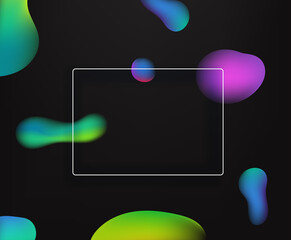 Poster - Abstract vector background with white frame. Landing page template