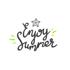 Poster - Enjoy summer. Travel logo collection