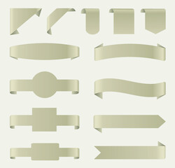 Wall Mural - Set of vintage ribbons
