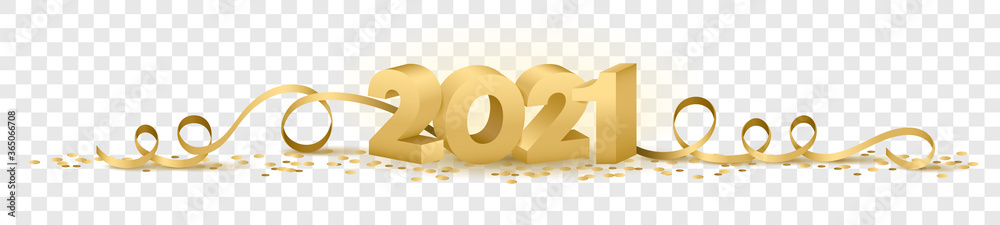 2021 happy new year vector symbol transparent background isolated - obrazy, fototapety, plakaty 