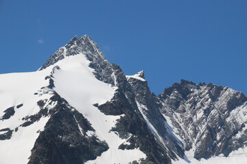 Grossglockner mountain ramge in the alps, Austria, Europe. Grossglockner is the highest mountain of Austria, height approx. 3750 meters.