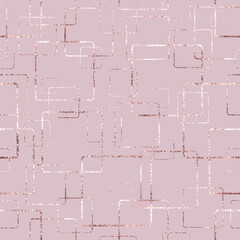 Poster - foil geometric seamless pattern. rose gold. soft pink texture. roses golden glitter marble. abstract