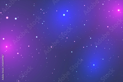 Fotomural Retrowave Starry Background With Pink and Blue Shades