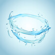 Swirling clear water design