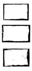 Poster - set of black frames isolated on white background