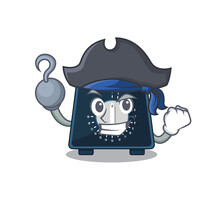 Kitchen Timer Cartoon Design In A Pirate Character With One Hook Hand
