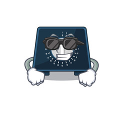 Poster - cartoon character of kitchen timer wearing classy black glasses