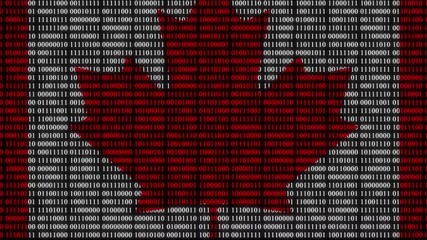 Canada Flag in Digital Binary Numbers cyber style matrix
