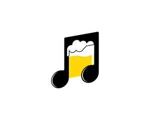 Sticker - Music note with beer inside