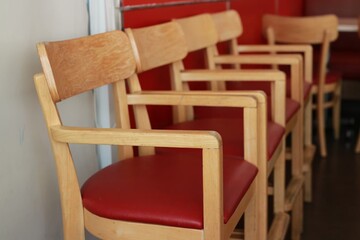 Wall Mural - wooden chairs and tables