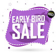 © Denis Sined - Early Bird Sale, promotion banner design template, discount tag, lowest price, vector illustration