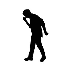 Poster - silhouette of man walking