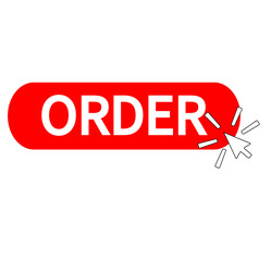 Aufkleber - click order button on white background. click order sign. flat style. order button symbol.
