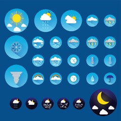 Canvas Print - weather icon set