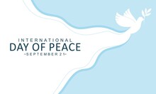 International Day Of Peace With Dove. Peace Day Background With Dove 