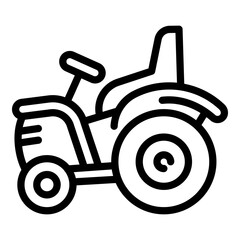 Poster - Tractor icon. Outline tractor vector icon for web design isolated on white background