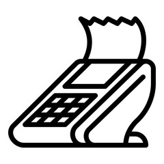 Poster - Check pay terminal icon. Outline check pay terminal vector icon for web design isolated on white background