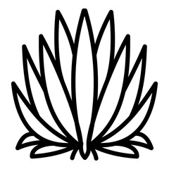Poster - Succulent icon. Outline succulent vector icon for web design isolated on white background