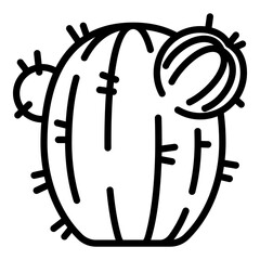Poster - Cactus icon. Outline cactus vector icon for web design isolated on white background
