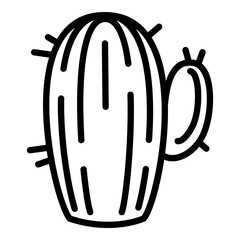 Poster - Mexican cactus icon. Outline mexican cactus vector icon for web design isolated on white background