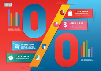 Canvas Print - shopping infographic