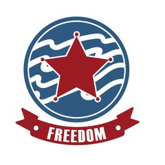 Poster - usa freedom label