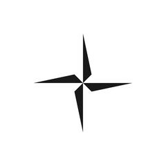 Fototapete - Vector icon of compas. Logo flat. Vector illustration.