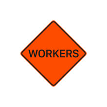 Workers Orange Sign Vector. Road Sign Symbol Modern, Simple, Vector, Icon For Website Design, Mobile App, Ui. Vector Illustration