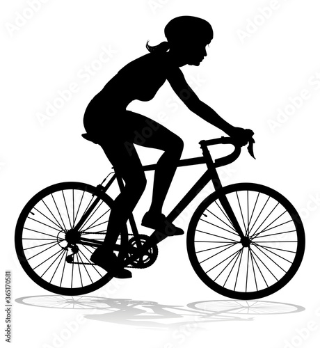 Bicyclist riding their bike...