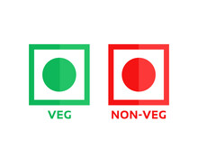 Veg And Non-veg Minimal Symbol
