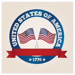 Sticker - usa label