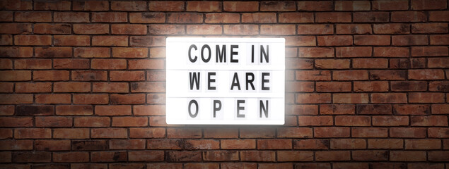 come in we are open