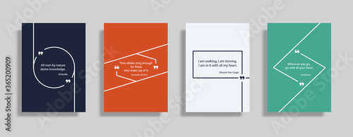 Fotografía Quote speech box design templates set