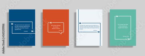 Cuadros en Lienzo Quote speech box design templates set