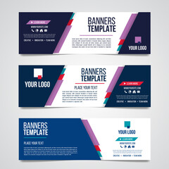 Wall Mural - lower third white and colorful design tv template modern contemporary. set of banners bar screen bro