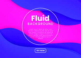 Poster - Set of Abstract Fluid 3D Background with Liquid Modern Shapes . Isolated Vector Elements 