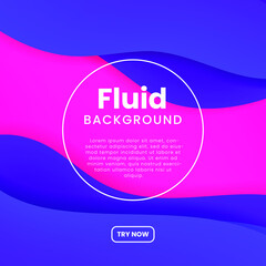 Poster - Set of Abstract Fluid 3D Background with Liquid Modern Shapes . Isolated Vector Elements 
