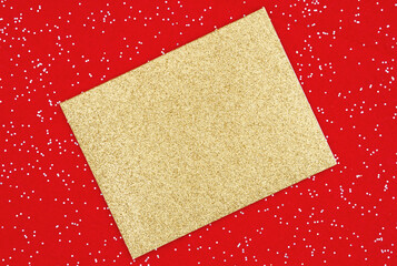 Wall Mural - Gold sparkle textured greeting card